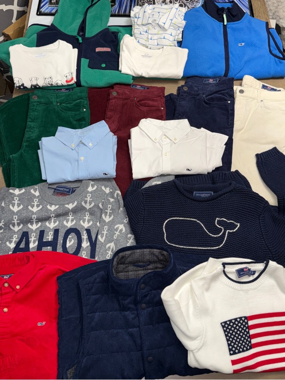 Vineyard Vines Boys size Large (16) Huge Lot Pants, shirts, sweaters, polo etc..